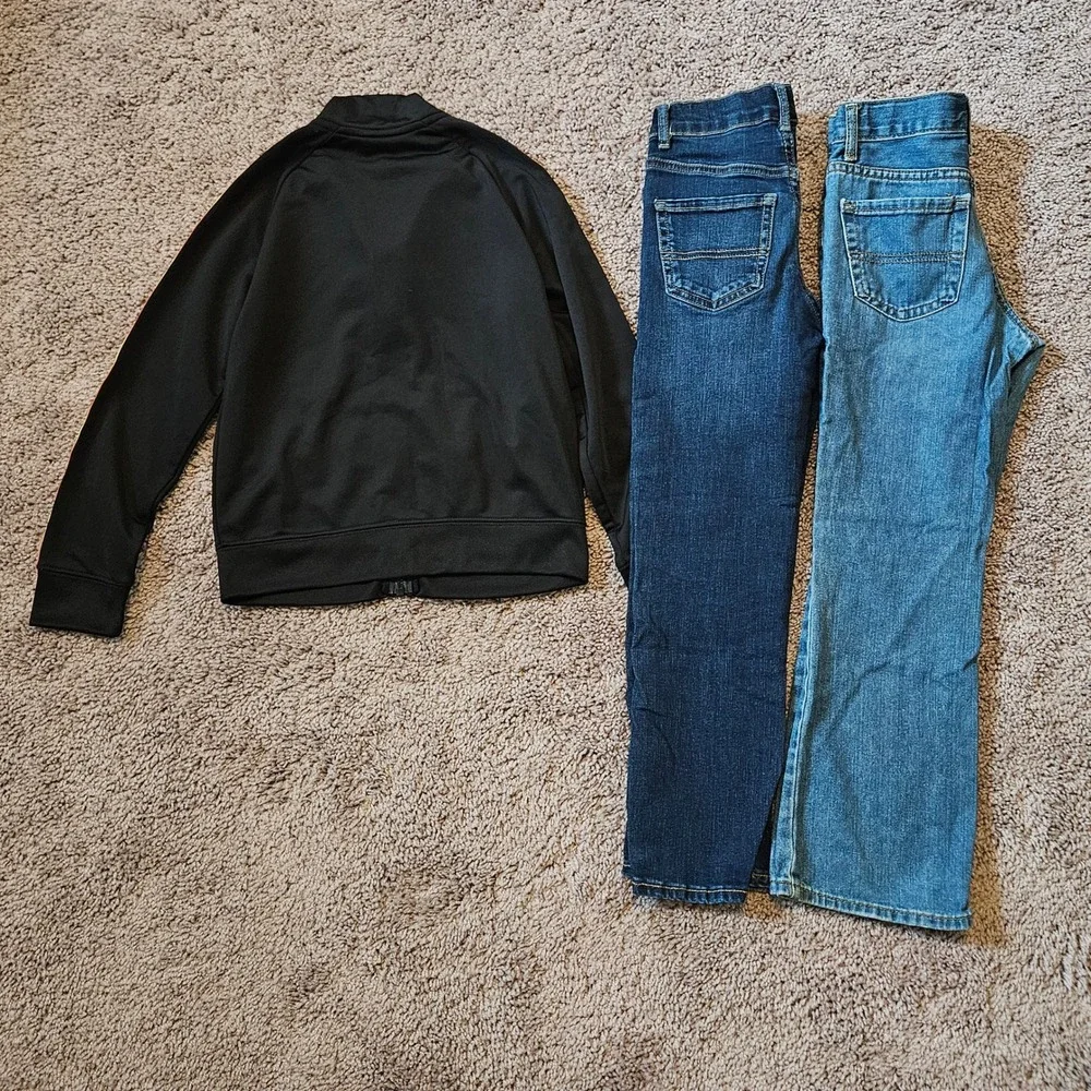 Nike Jacket Childrens Place Jeans Lot of 3 Boys Size 7 Tracksuit Denim Casual - Picture 8 of 9